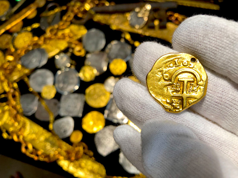 Spain 4 Escudos 1630 "Dated" with Hole Pirate Gold Coins Treasure Jewelry 3