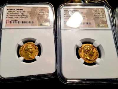 Roman Empire  "Domitian"  Aureus  NGC  XF★ 5x5 4