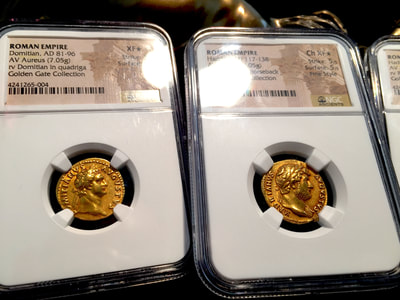 Roman Empire  "Domitian"  Aureus  NGC  XF★ 5x5 6