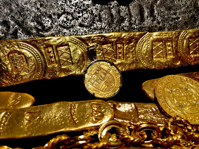 Spain 2 Escudos 1556-98 "Treasure Necklace" Pirate Gold Coins 7