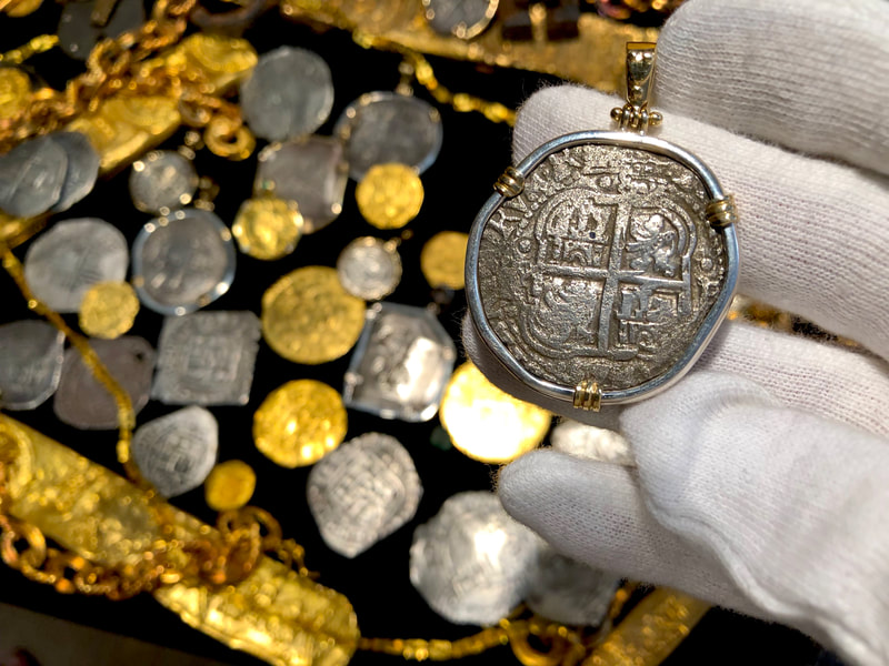 Bolivia 8 Reales 1654 "El Capitana Shipwreck" Pirate Gold Coins Jewelry 2