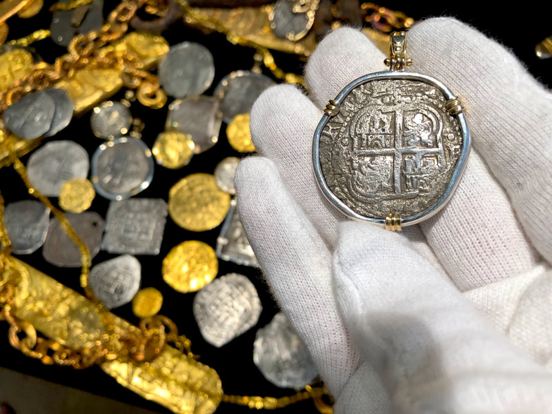 Bolivia 8 Reales 1654 "El Capitana Shipwreck" Pirate Gold Coins Jewelry 3