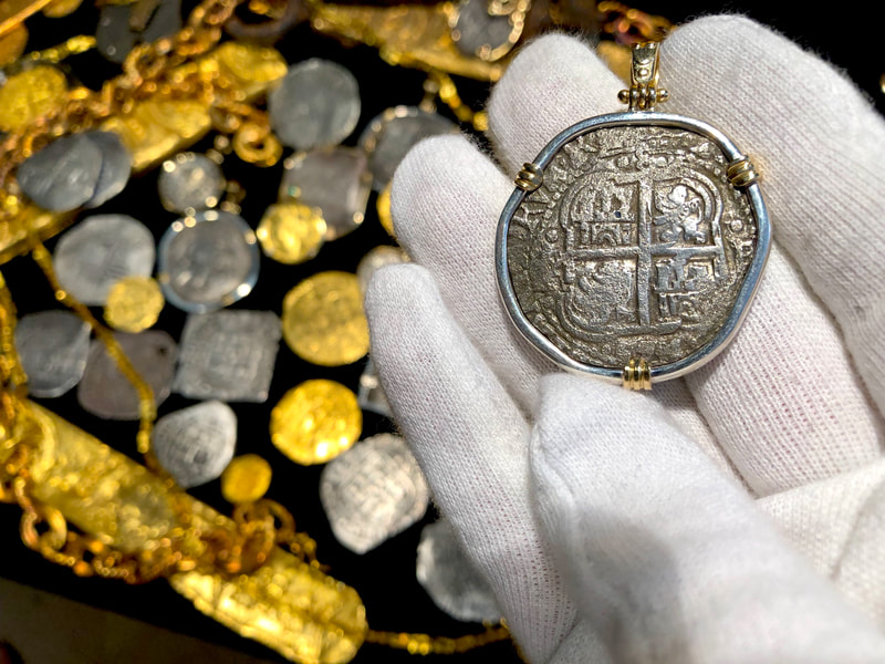 Bolivia 8 Reales 1654 "El Capitana Shipwreck" Pirate Gold Coins Jewelry 4