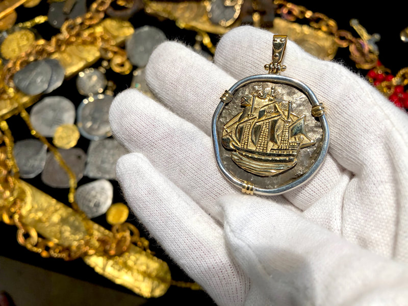 Bolivia 8 Reales 1654 "El Capitana Shipwreck" Pirate Gold Coins Jewelry 6