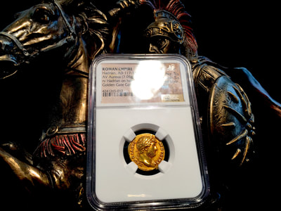 Roman Empire "Hadrian" Exceptional Piece NGC Ch XF 5X5 Fine Style 4