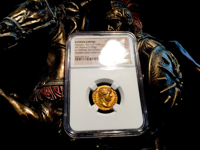Roman Empire "Hadrian" Exceptional Piece NGC Ch XF 5X5 Fine Style 6