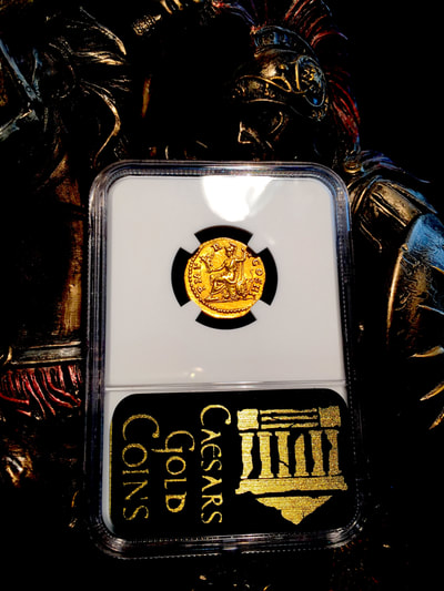 Roman Empire  "Hadrian"  117-138AD  Aureus Rv Roma  NGC Ch XF 5x4 11