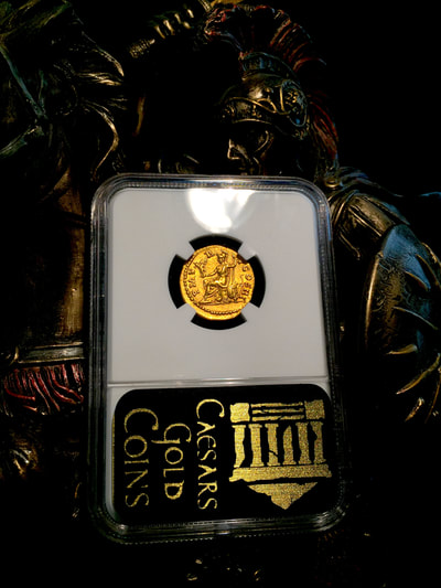 Roman Empire  "Hadrian"  117-138AD  Aureus Rv Roma  NGC Ch XF 5x4 12