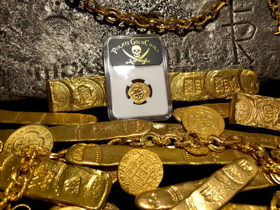 Spain 2 Escudos 1598-1621  NGC 40 Pirate Gold Coins Treasure 3