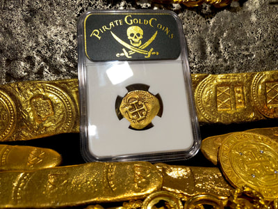 Spain 2 Escudos 1598-1621  NGC 40 Pirate Gold Coins Treasure 4