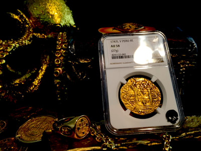 Peru  8 Escudos  1747  "Likely La Luz"  NGC 58 2