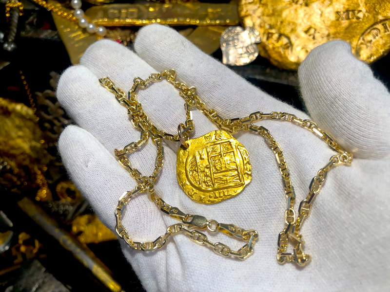 Spain 4 Escudos 1630-47 "Brute Style" Pendant Treasure Jewelry 6