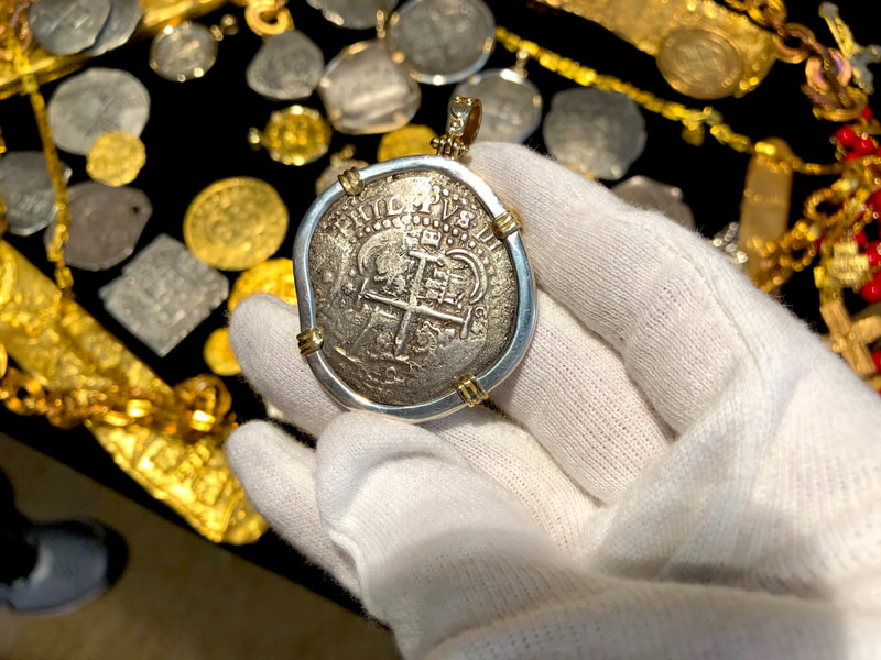 Bolivia 8 Reales 1652 "El Capitana Shipwreck" Pirate Gold Coins Jewelry 2