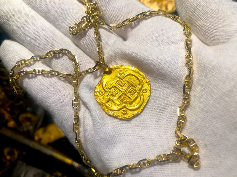 Spain 4 Escudos 1630-47 "Brute Style" Pendant Treasure Jewelry 8