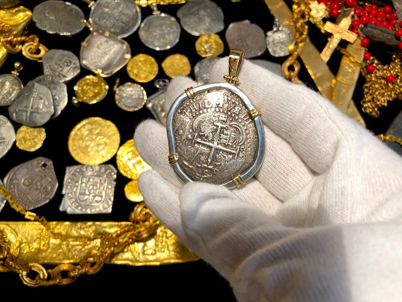 Bolivia 8 Reales 1652 "El Capitana Shipwreck" Pirate Gold Coins Jewelry 5