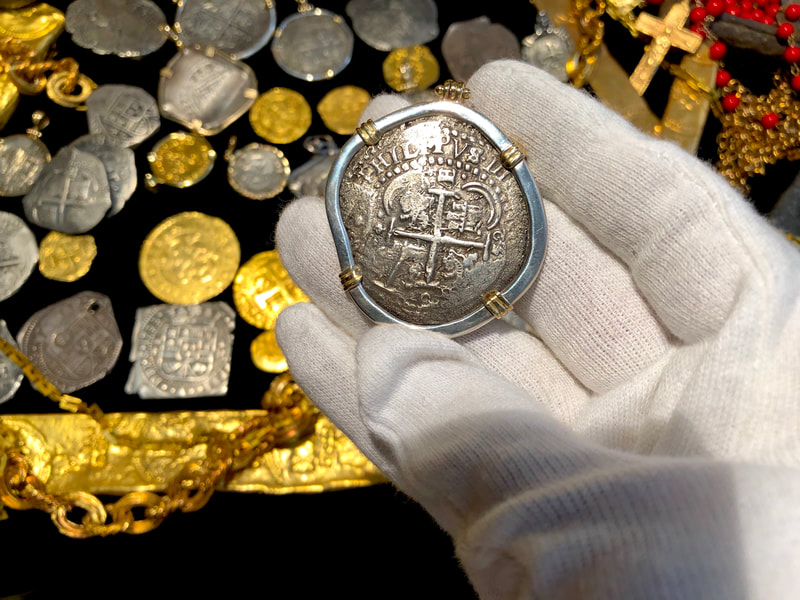 Bolivia 8 Reales 1652 "El Capitana Shipwreck" Pirate Gold Coins Jewelry