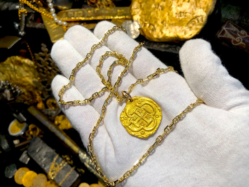 Spain 4 Escudos 1630-47 "Brute Style" Pendant Treasure Jewelry 10