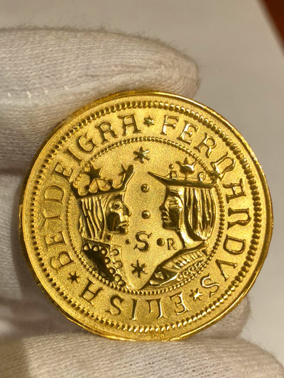Reproduction Spain 2 Excellentes 1476 Pirate Gold Coins Treasure 2
