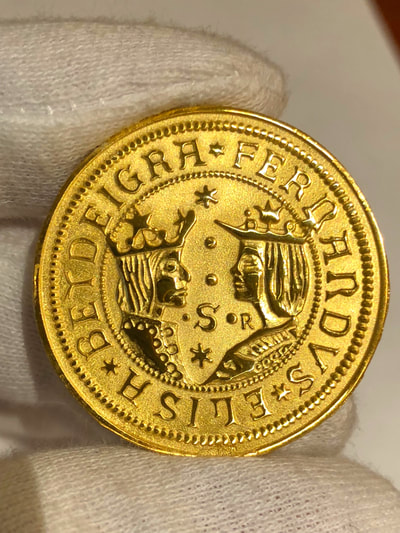 Reproduction Spain 2 Excellentes 1476 Pirate Gold Coins Treasure 7