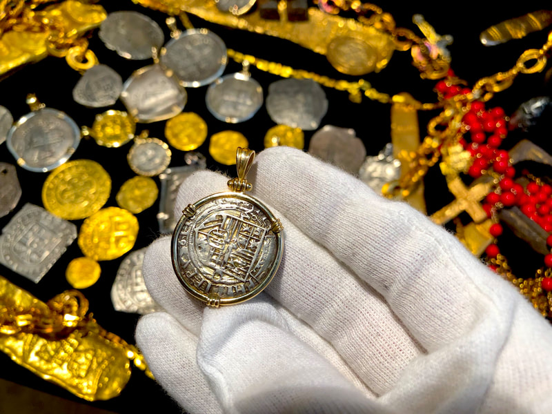 Mexico 1 Real 14kt Gold Bezel Pendant Pirate Treasure Jewelry 3