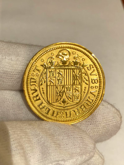 Reproduction Spain 2 Excellentes 1476 Pirate Gold Coins Treasure 8