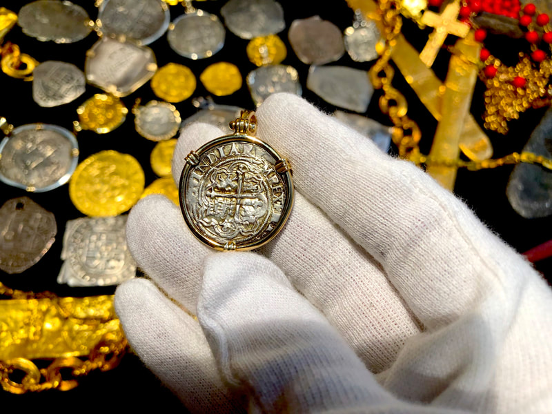 Mexico 1 Real 14kt Gold Bezel Pendant Pirate Treasure Jewelry 6