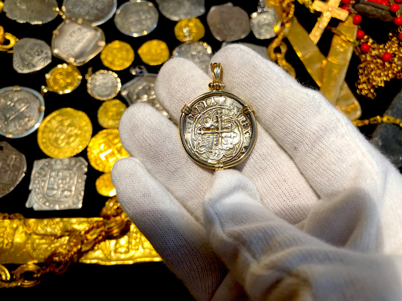 Mexico 1 Real 14kt Gold Bezel Pendant Pirate Treasure Jewelry 7