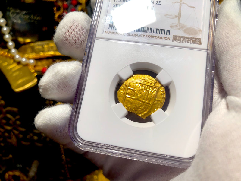 Spain 2 Escudos 1556-98 "Philip II" NGC 40 2