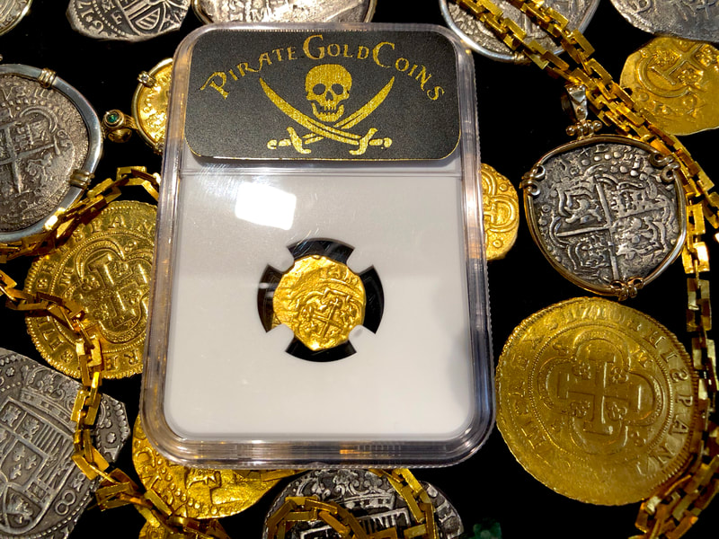 Mexico 1 Escudo 1712-15 "1715 Plate Fleet Shipwreck" NGC 53 4