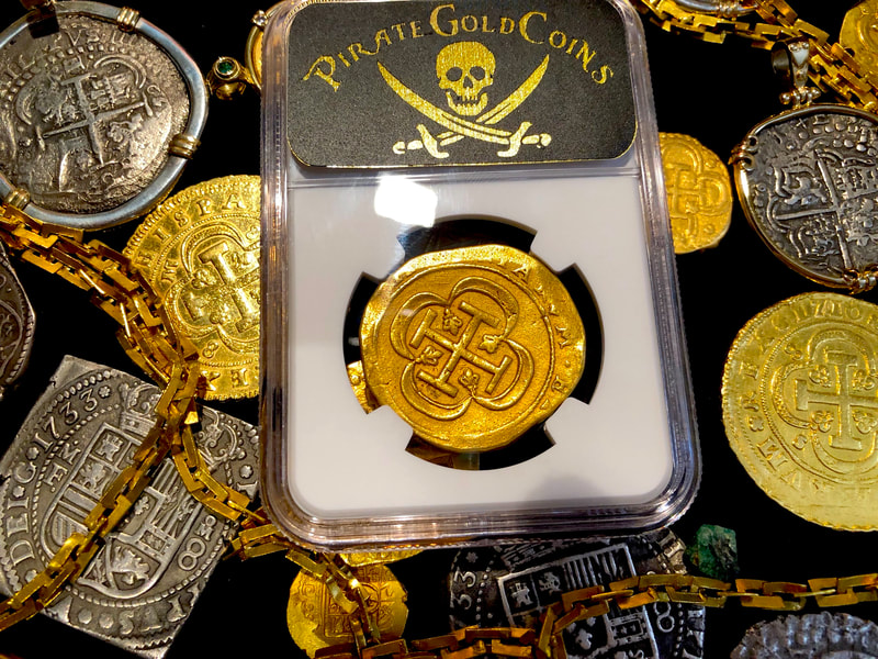 Mexico 8 Escudos 1715 "1715 Plate Fleet Shipwreck" NGC 58 5