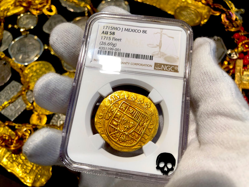 Mexico 8 Escudos 1715 "1715 Plate Fleet Shipwreck" NGC 58 10