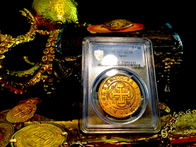 Spain  8 Escudos  1700  "Charles II"  PCGS 50 3