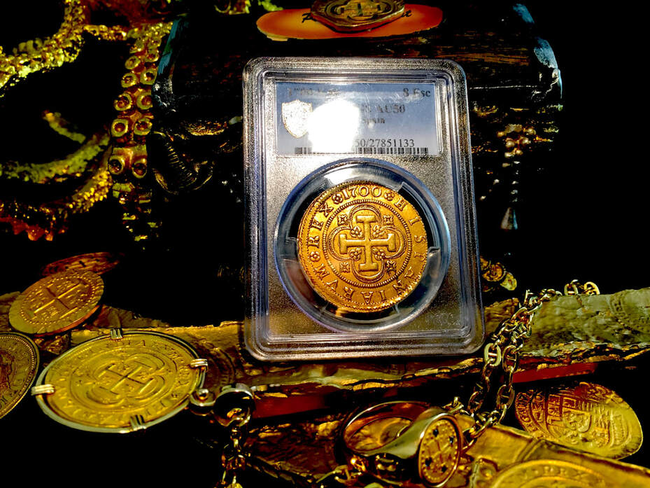 Spain  8 Escudos  1700  "Charles II"  PCGS 50
