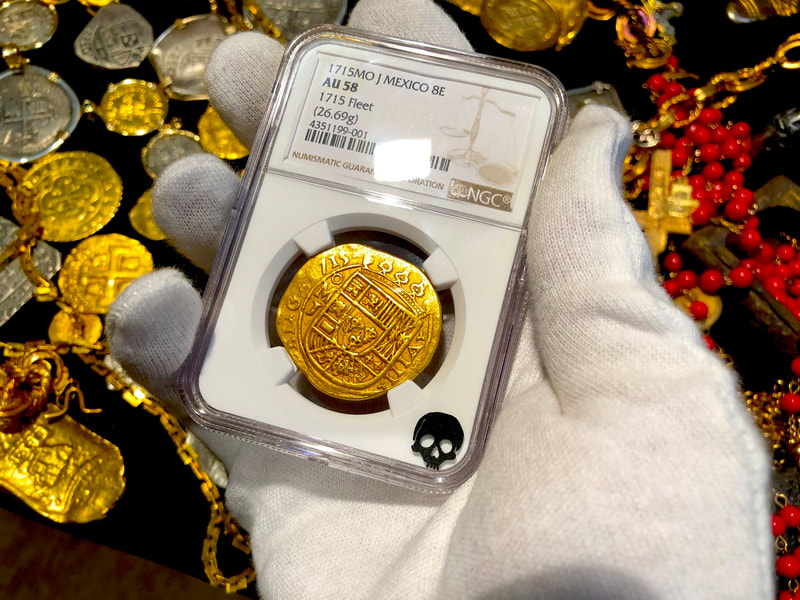 Mexico 8 Escudos 1715 "1715 Plate Fleet Shipwreck" NGC 58 16