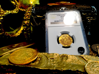 Peru  2 Escudos  1698  "2nd Finest- Royal Like!"  Lima Cut  NGC 63 8