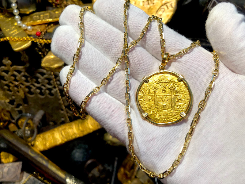 Peru 8 Escudos 1712 Treasure Jewelry 16
