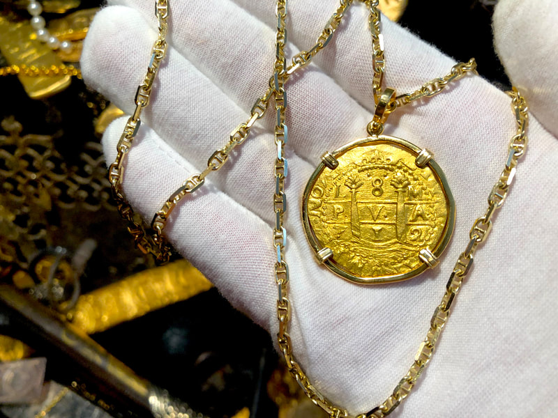 Peru 8 Escudos 1712 Treasure Jewelry 23