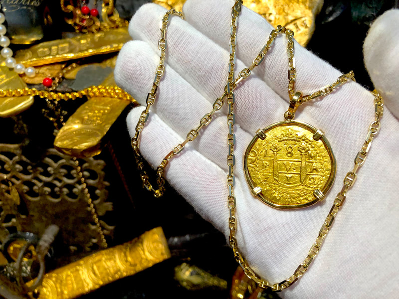 Peru 8 Escudos 1712 Treasure Jewelry 20