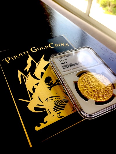 ​SPAIN 1708 8 ESCUDOS DOUBLOON NGC 53 “ONLY 1 KNOWN!” KING Philip V GOLD COIN COB 3