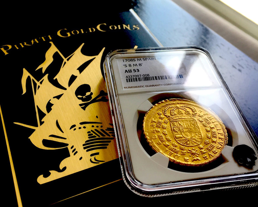 ​SPAIN 1708 8 ESCUDOS DOUBLOON NGC 53 “ONLY 1 KNOWN!” KING Philip V GOLD COIN COB