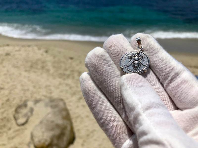 Phoenicia (Arados) Drachm 171BC "Bee" Ancient Pendant 2