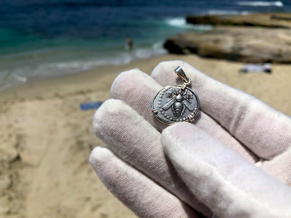 Phoenicia (Arados) Drachm 171BC "Bee" Ancient Pendant