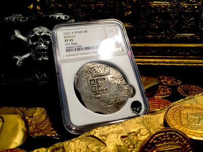 Spain  8 Reales  1631  "Dated"  NGC 45 2
