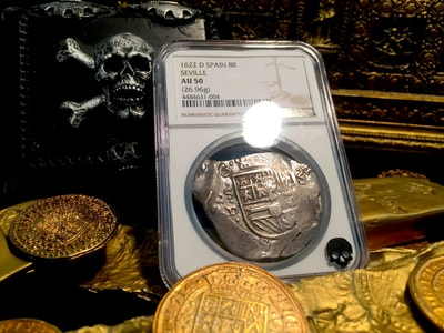 Spain 1622 "Full 4 Digit Date" 8 Reales NGC 50 3