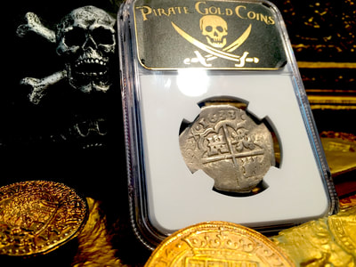 Spain 4 Reales Full 4 Digit Date 1633 Pirate Gold Coins Treasure 4