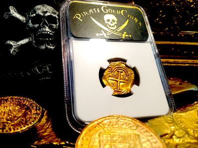 Colombia  2 Escudos  1665  "Partially Dated!"  NGC 64 6