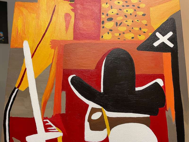 Treasure Paintings by JR Bissell: A Pirate Rendition of Basquiat's Triptych 13
