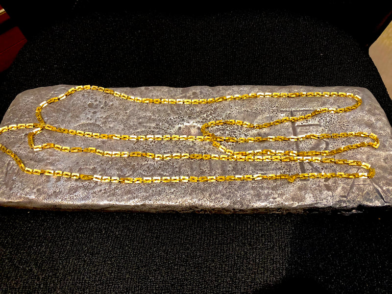 Gold Money Chain from Maravillas 1656 Shipwreck 66" Inches 14