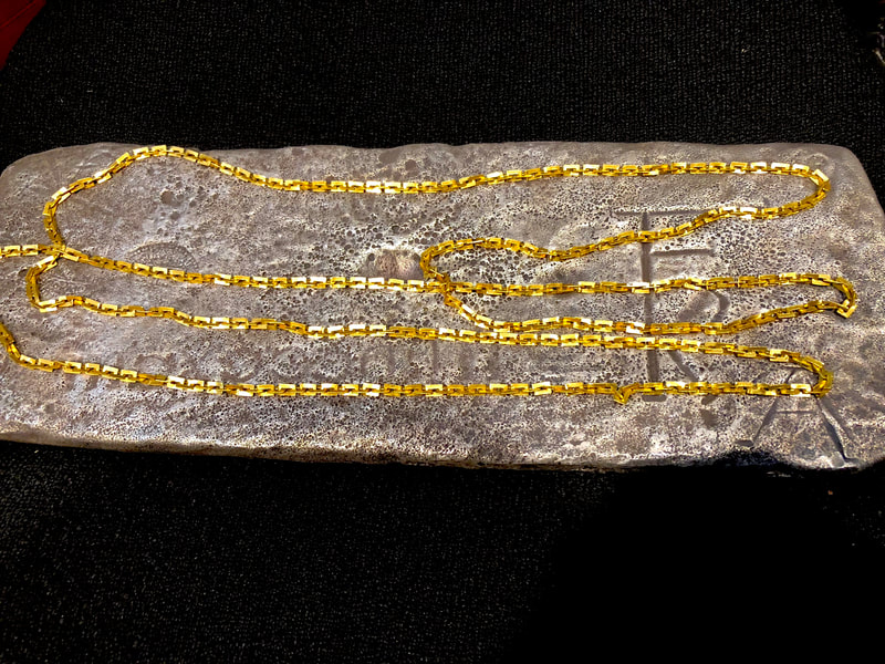 Gold Money Chain from Maravillas 1656 Shipwreck 66" Inches 6