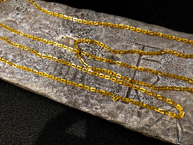 Gold Money Chain from Maravillas 1656 Shipwreck 66" Inches 15
